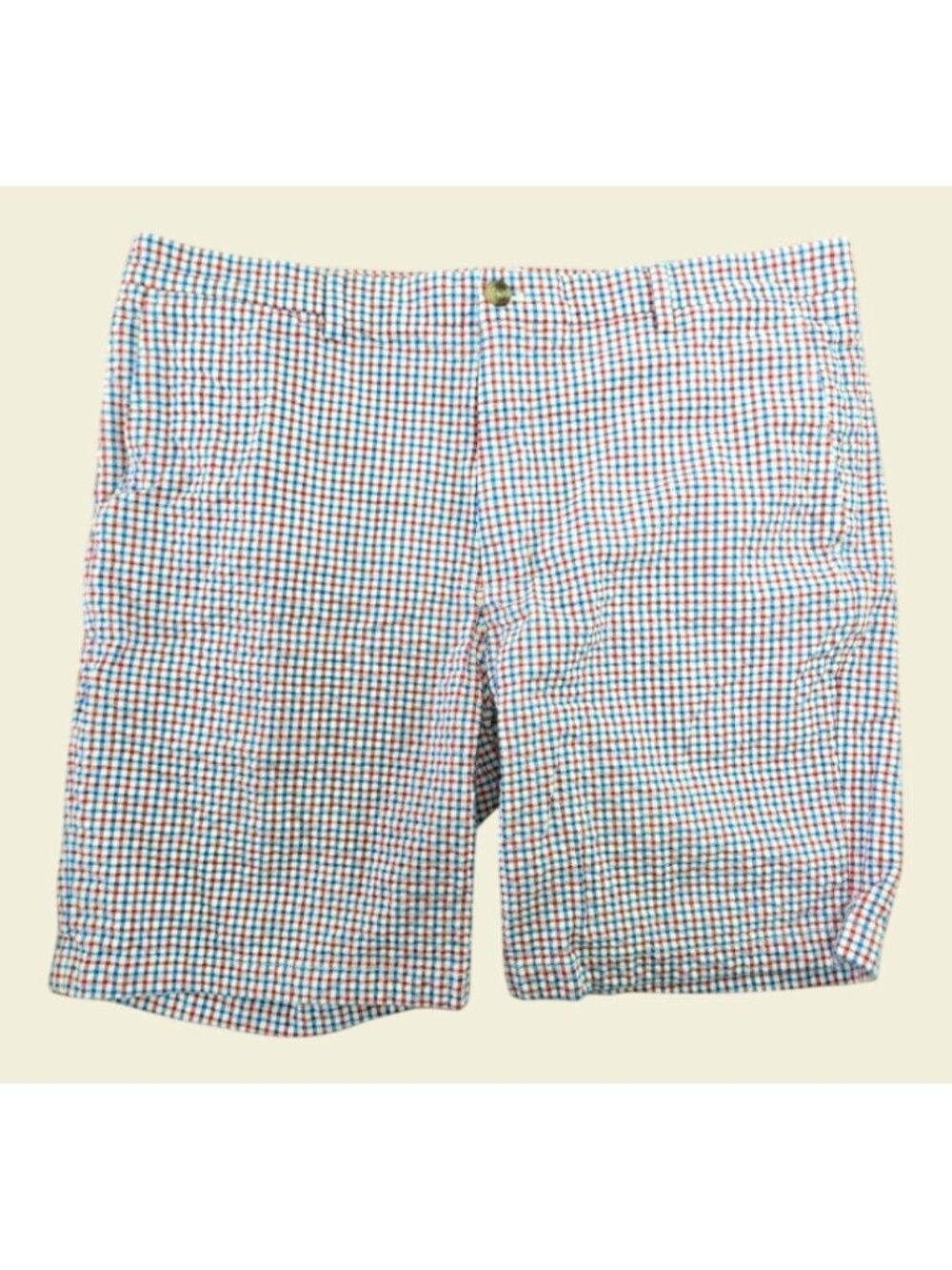 Vineyard Vines Blue-Red Check Seersucker Breaker Shorts 38